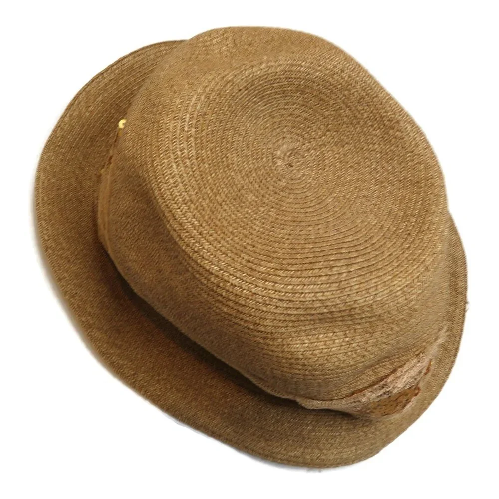 Small Brim Shiny Hat Tall Brown‎ Bucket